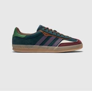 adidas Men’s Teal Green Purple Burgundy Multicolor Gazelle Sneaker Social Status